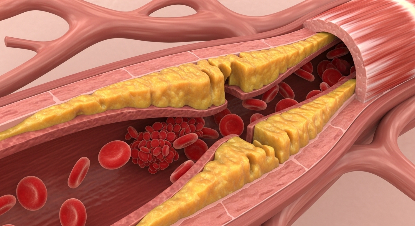콜레스테롤이 높을 경우 혈관의 변화