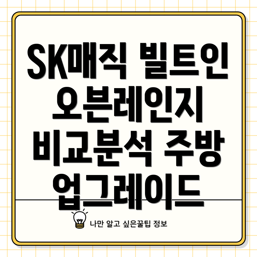 SK매직빌트인오븐레인지당신의주방을업그레이드하세요상세비교분석및선택가이드
