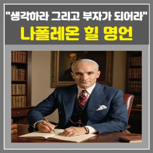 나폴레온 힐 성공의 법칙과 명언-생각하라 그리고 부자가 되어라