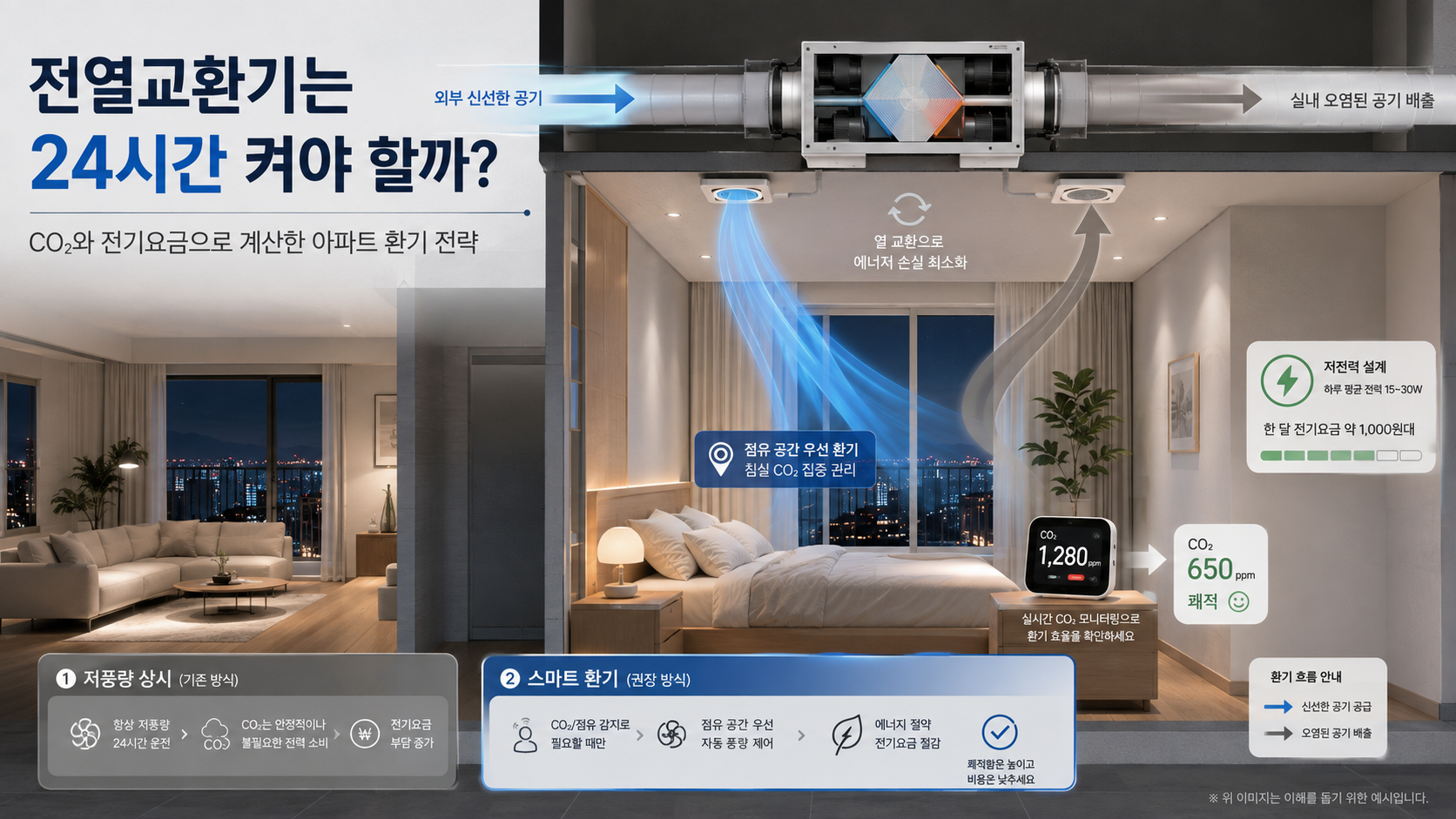 전열교환기 가동