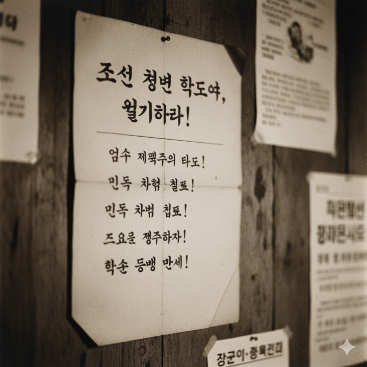 학생독립운동 당시 배포된 격문 사료