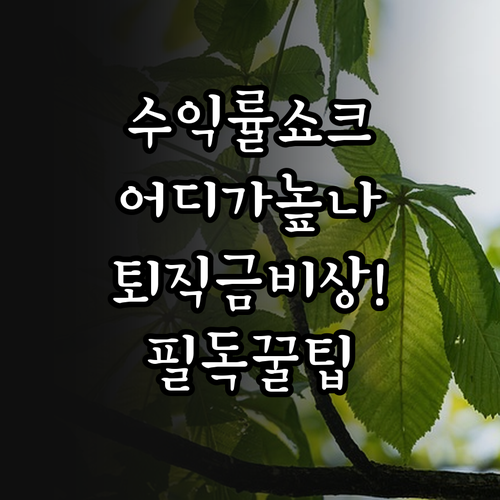 은행 증권 보험사 퇴직연금 금리 차이..