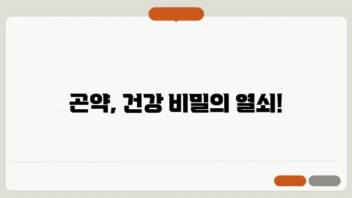 곤약의 효능 콜레스테롤 감소 혈압 조절 및 피부 건악