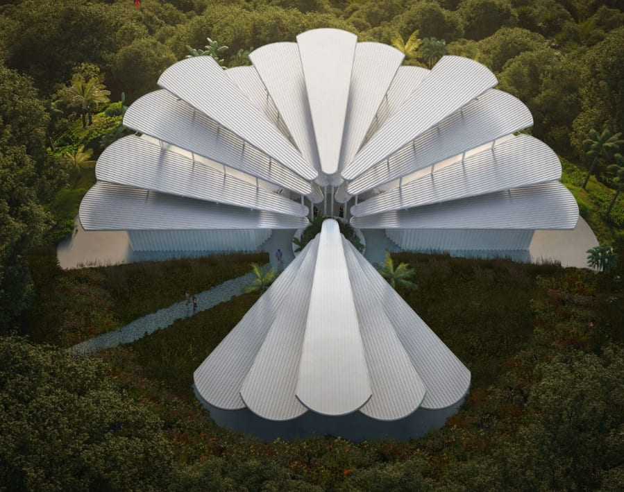 코스타리카 해변을 내려다보는 독특한 새 모양 하우스 Unique Bird-Shaped House Overlooks the Beach in Costa Rica