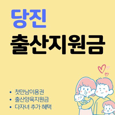 썸네일_당진 출산지원금 첫만남이용권 혜택 알아보기 (신청방법, 지원금액, 지급일, 사용처)