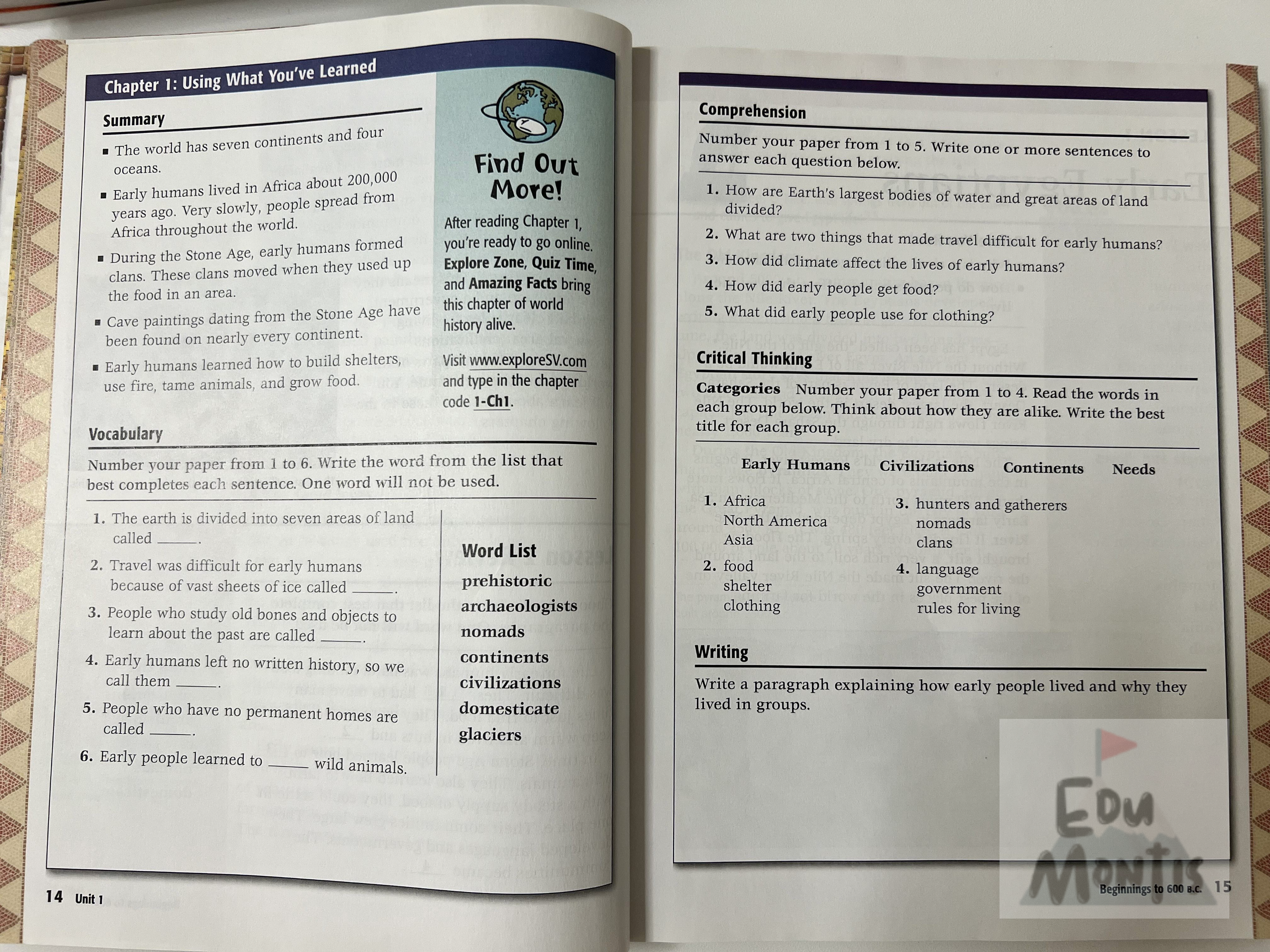 History of Our World Volume 1 - Chapter Review