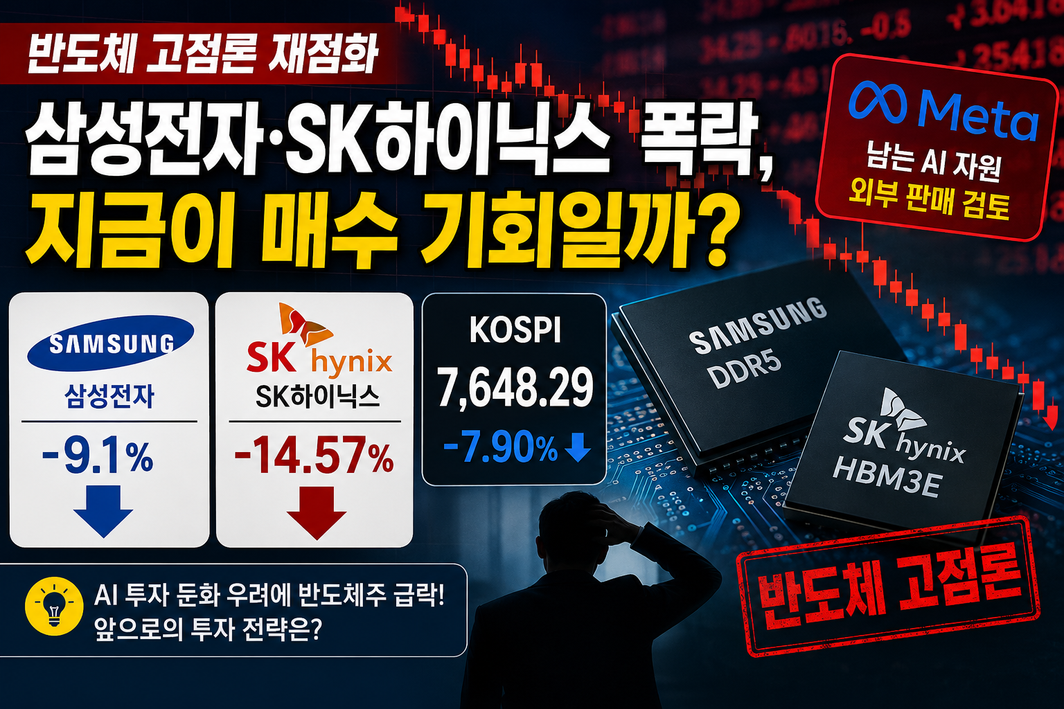 반도체 고점론 재점화|삼성전자·SK하이닉스 폭락, 지금이 매수 기회일까?