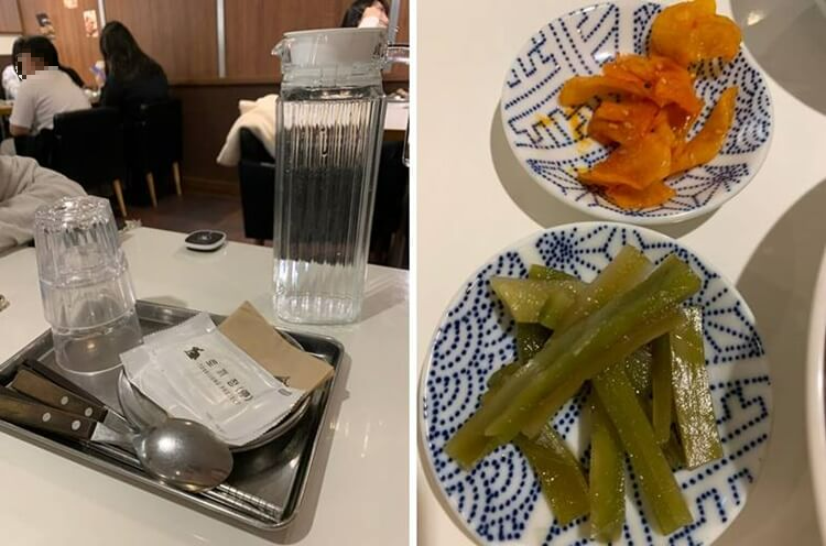 토끼정 테이블 기본 반찬 및 세팅