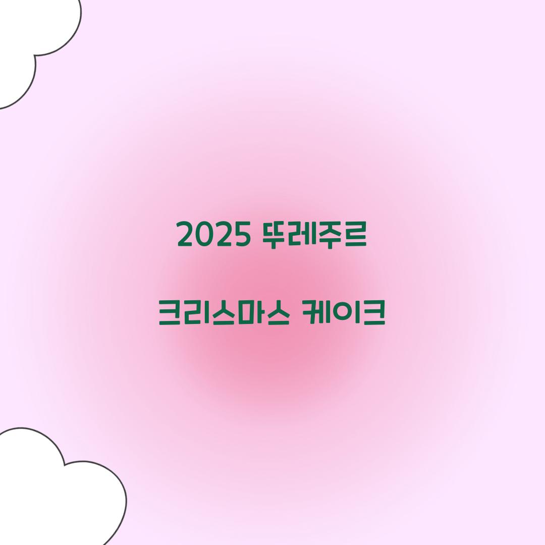 2025 뚜레주르 크리스마스 케이크