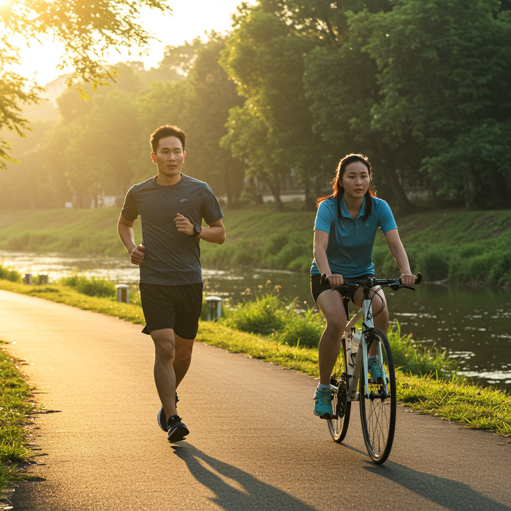 달리기와 자전거를 병행