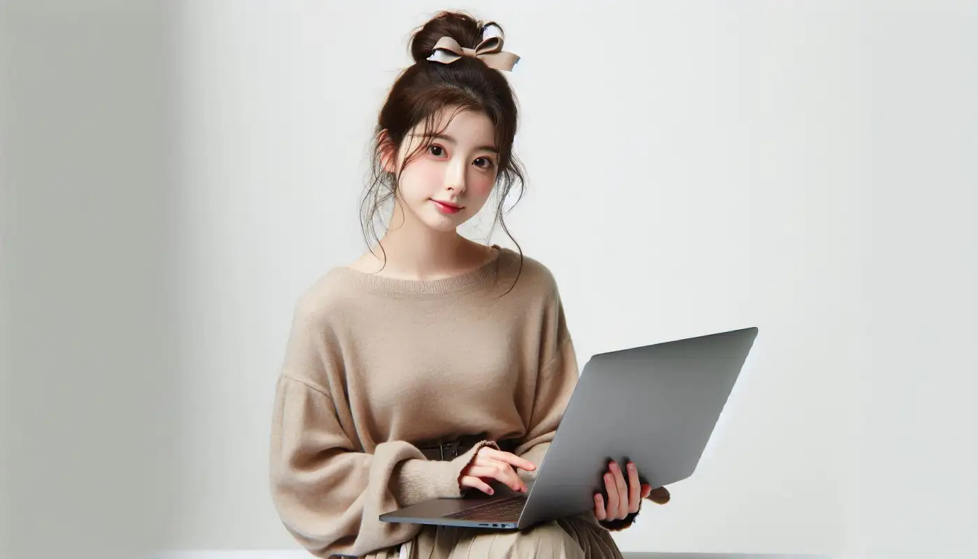 바이낸스-모바일-선물-사용법을-알아보는-여성의-모습