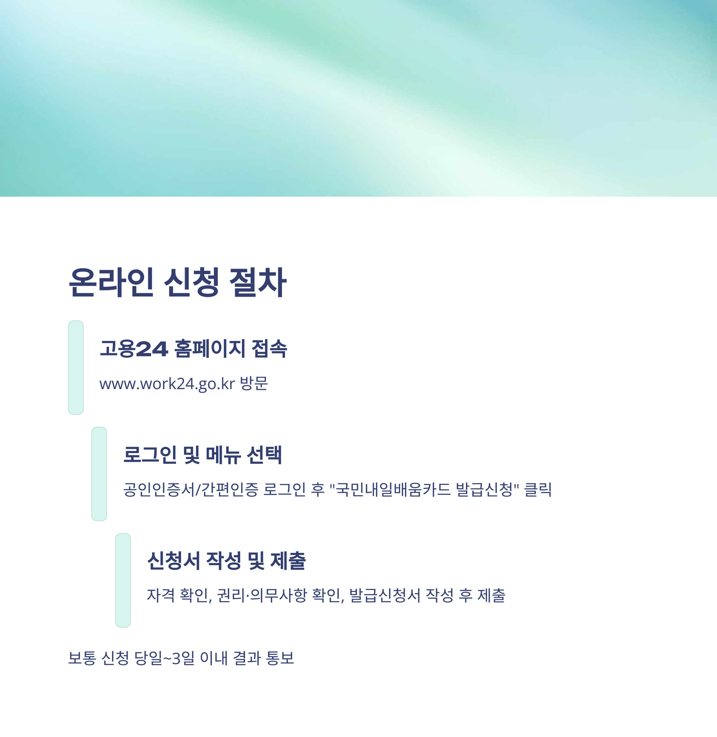 2025년 국민내일배움카드 자격 요건 신청 방법