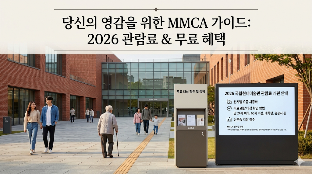 2026년 국립현대미술관 관람료 개편과 무료 관람 대상자 확인 방법 알아보기