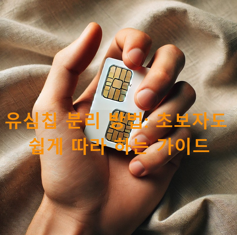 유심칩 분리 방법: 초보자도 쉽게 따라 하는 가이드