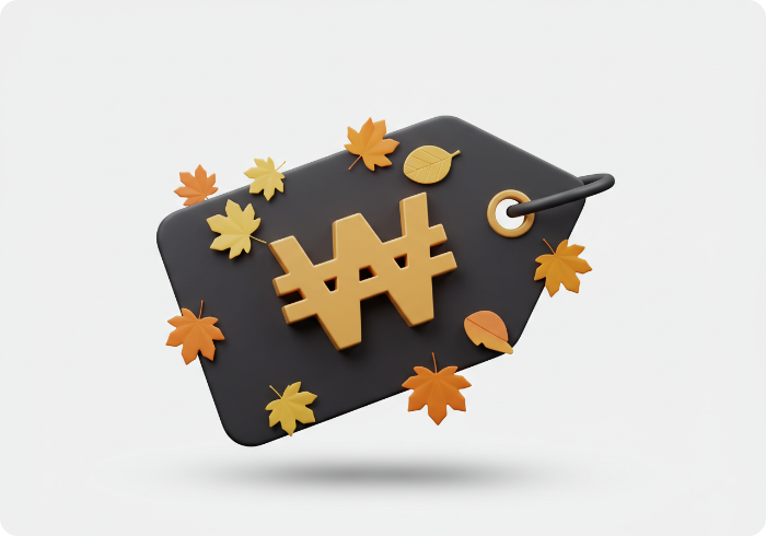 화담숲 입장료와 모노레일 가격 정보를 나타내는 가격표 아이콘