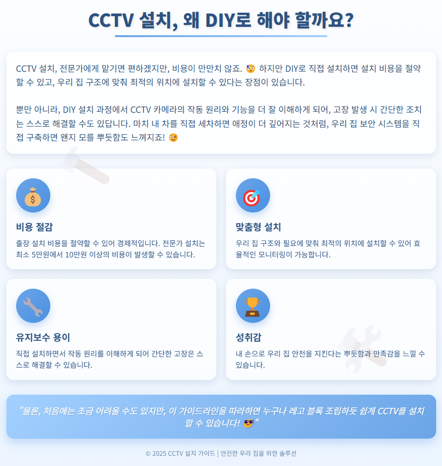 CCTV 설치 DIY 왜?