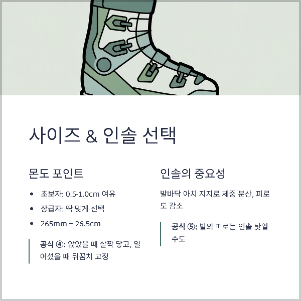 사이즈&인솔 선택