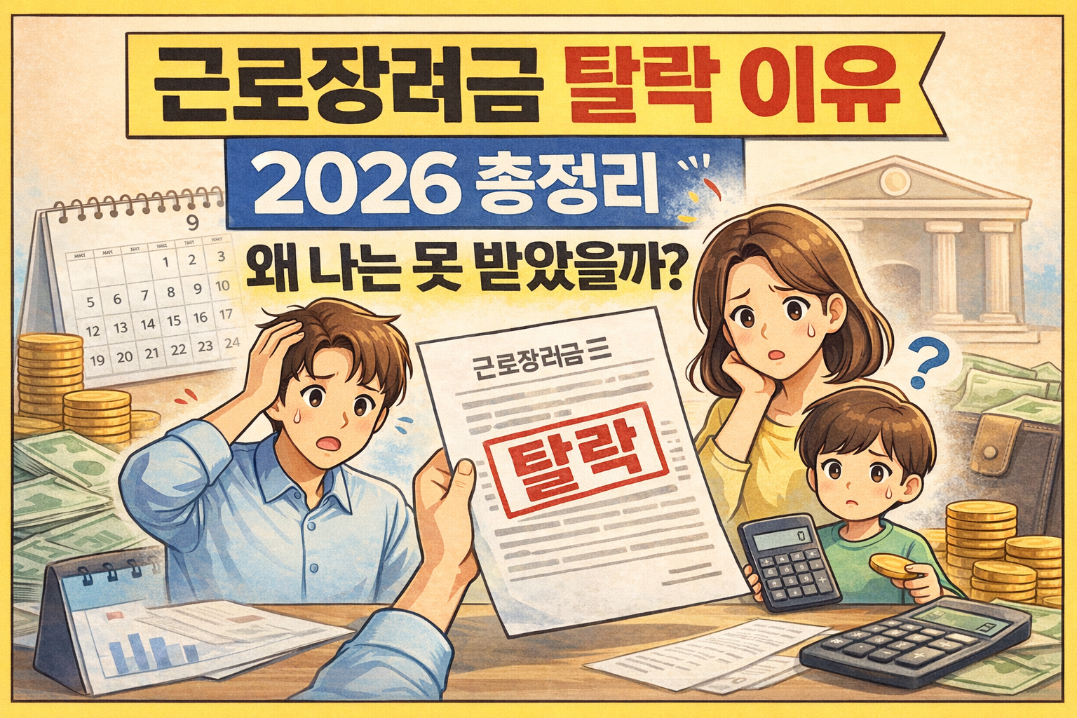 2026 근로장려금 탈락 이유 왜 못 받는지 정리 이미지