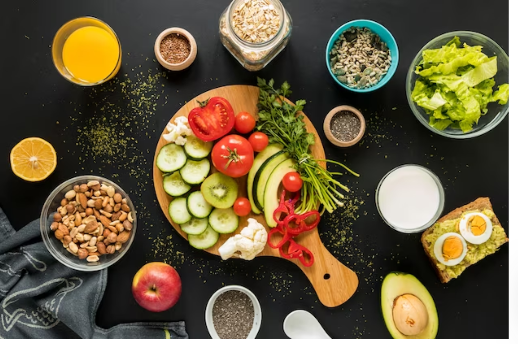 식이섬유많은음식사진