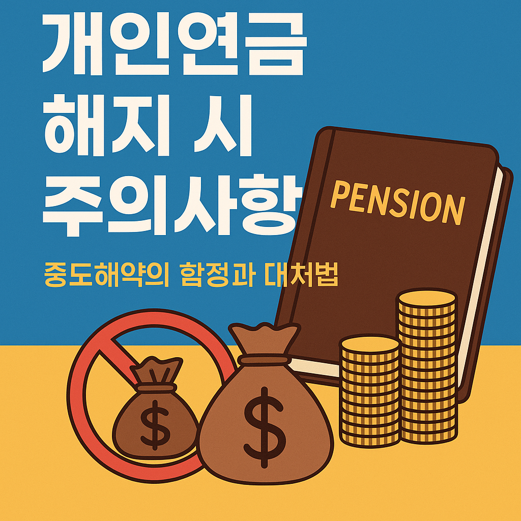 개인연금 해지 시 주의사항