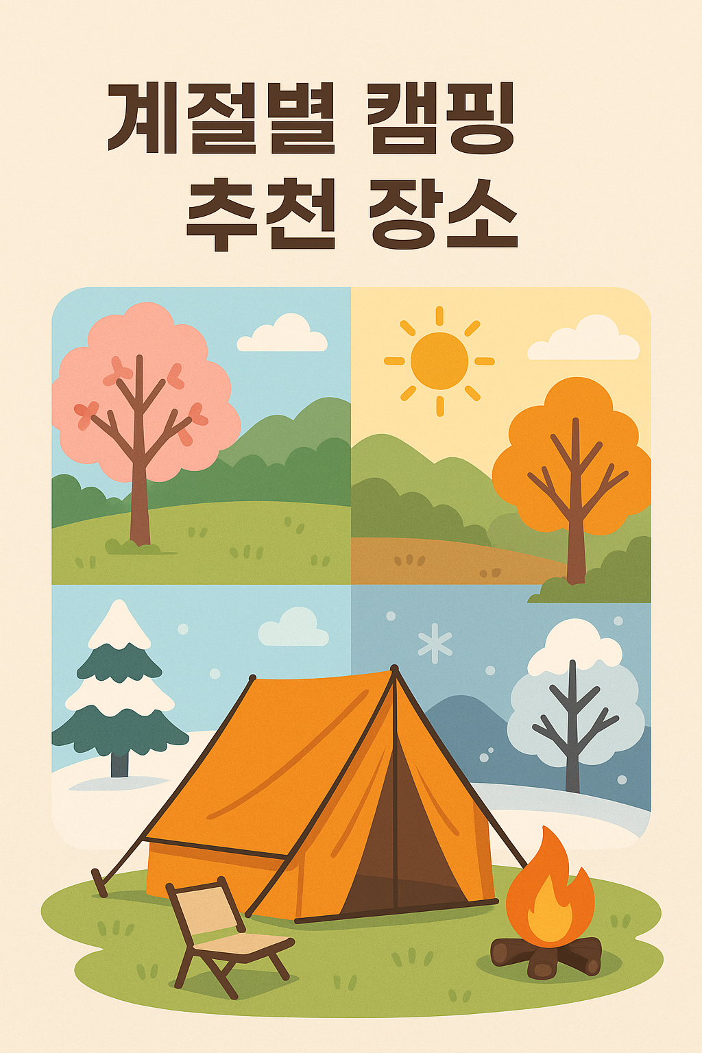 계절별 캠핑 추천 장소|봄 벚꽃부터 겨울 난방 캠핑장까지 전국 명소 8선