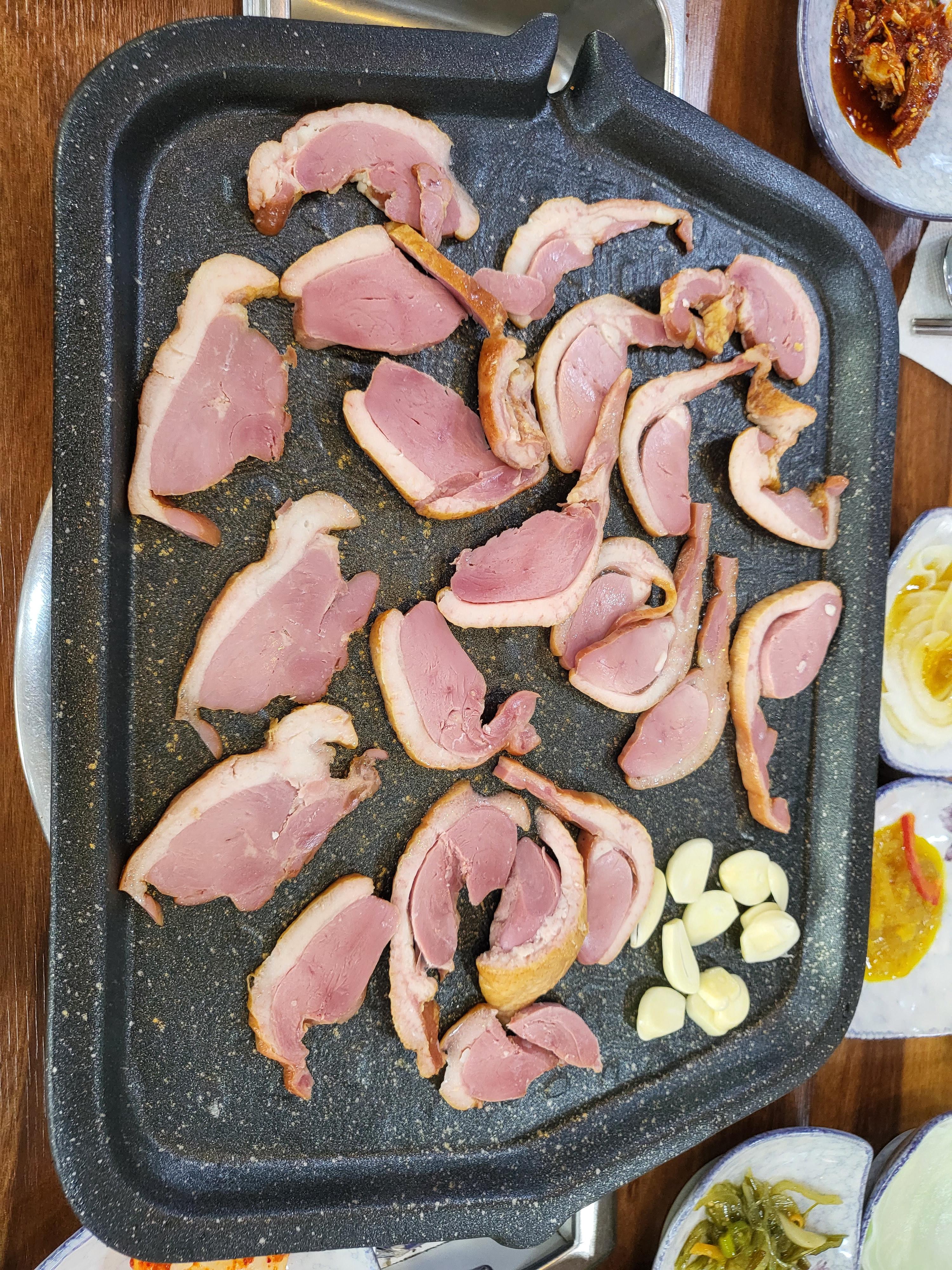 제주유기농쌈밥 오리훈제구이