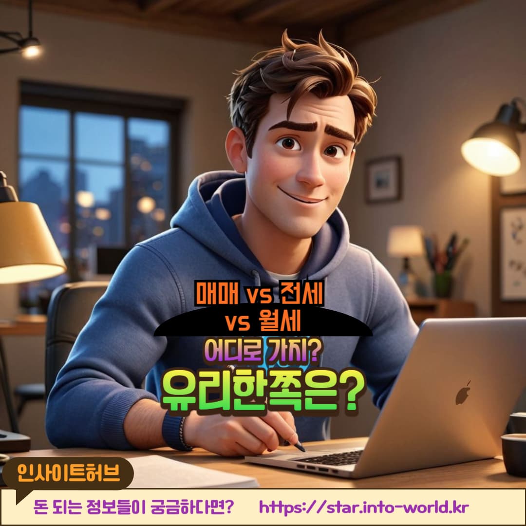 내 집 마련 첫걸음: 매매 vs 전세 vs 월세 중 어떤 게 유리할까?