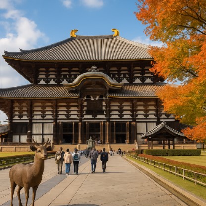 일본 나라, 사슴 , 신사의 모습