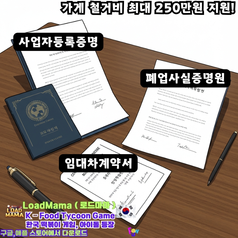 희망리턴패키지 가게철거비지원 필요서류