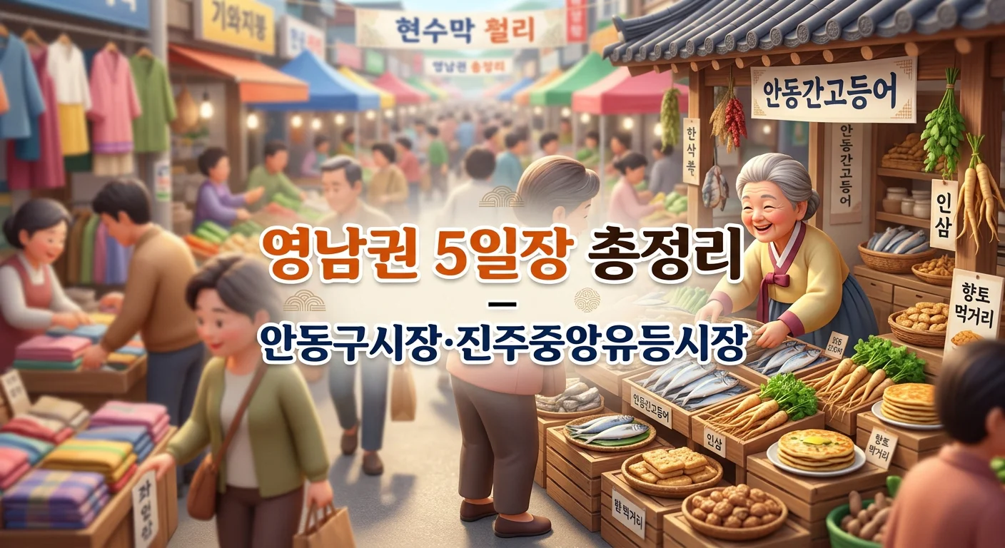 영남권 5일장 총정리 &mdash; 안동구시장&middot;진주중앙유등시장 등 (안동&middot;영주&middot;의성&middot;진주&middot;의령&middot;거창)
