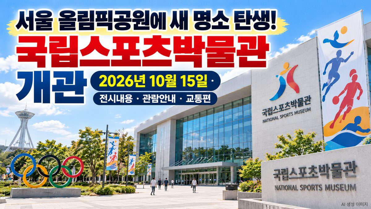 2026년 서울 올림픽공원 국립스포츠박물관 개관 안내 이미지