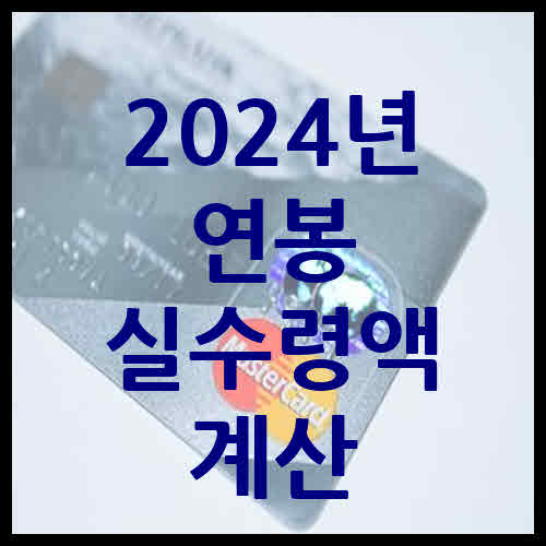 2024년 연봉 실수령액 계산