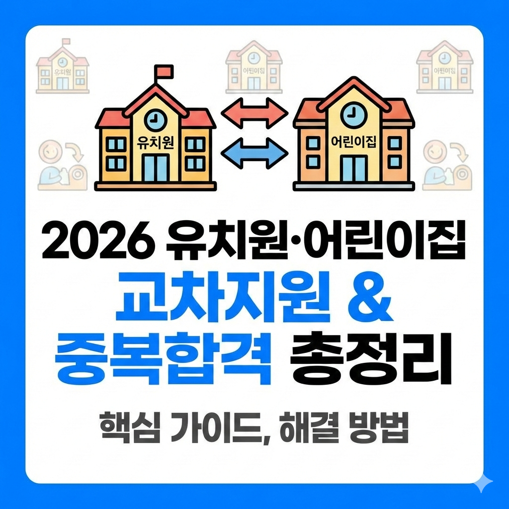 2026년 유치원 어린이집 교차지원 중복합격 처리 방법 총정리