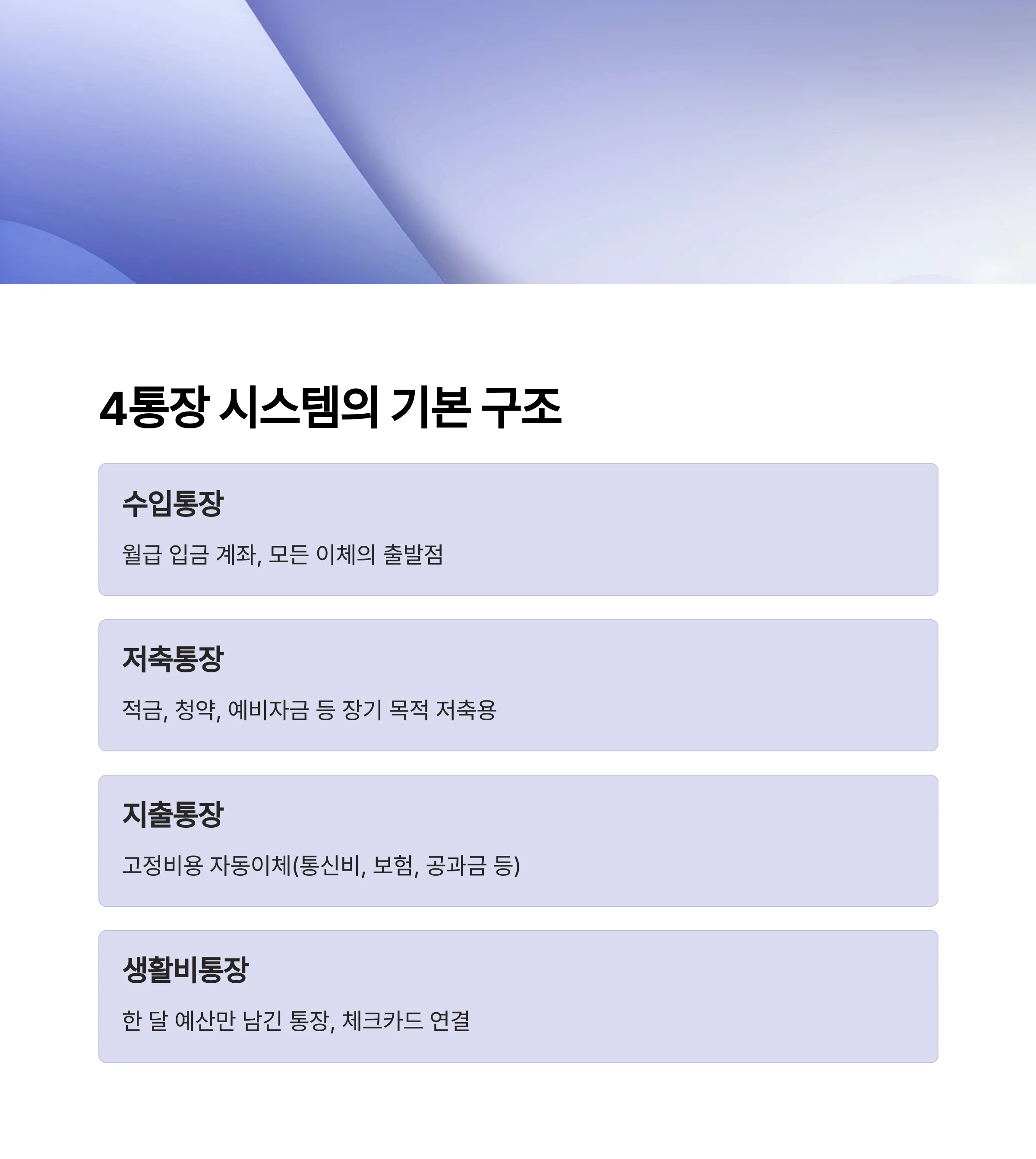 직장인을 위한 ‘자동이체 재테크 시스템’(통장쪼개기)