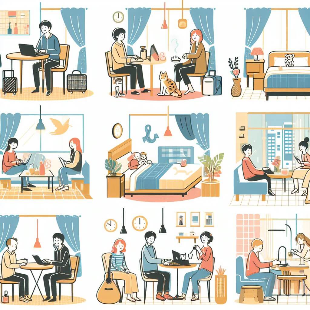 숙박할인권으로 20%할인받는 사람들 이미지