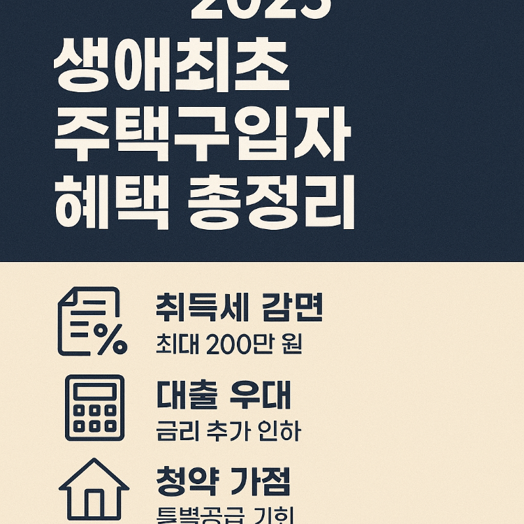 2025 생애최초 주택구입자 혜택 총정리 (세금감면&middot;대출지원&middot;청약가점)