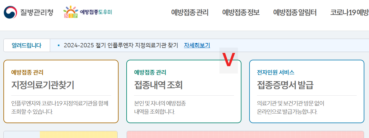 영유아와 성인의 예방접종 이력 확인 방법