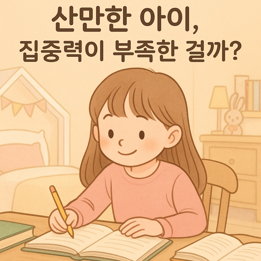산만한 아이 집중력이 부족한걸까?