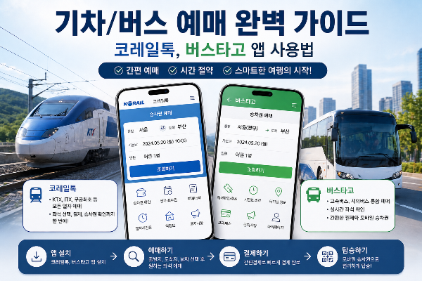 코레일톡 버스타고 앱 사용법