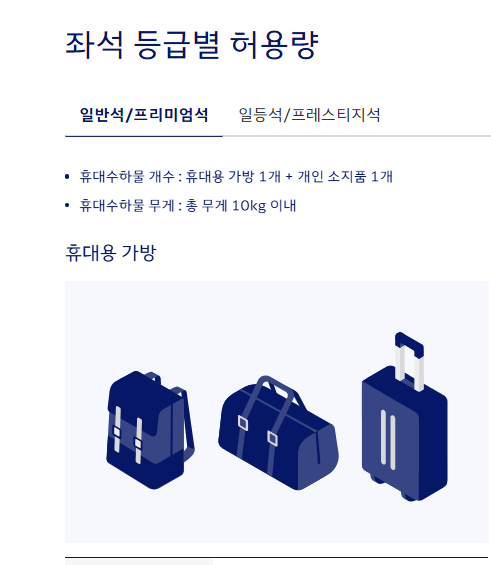 국내선 기내 반입 금지 물품 확인