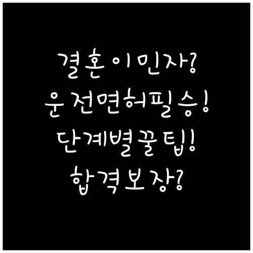 결혼이민자 운전면허 시험, 단계별 준..