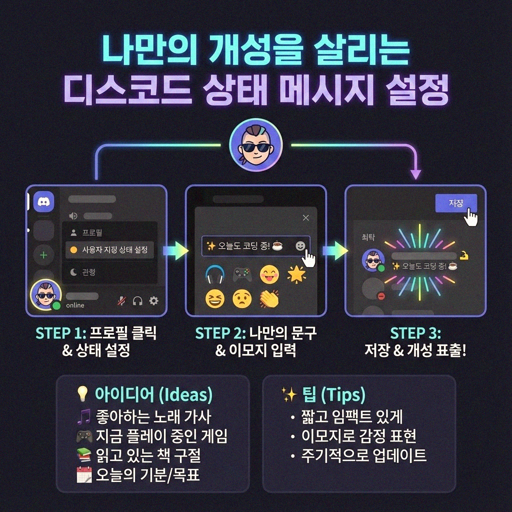 디스코드 온라인 상태 이걸로 딱! 간단하게 바꿔보세요