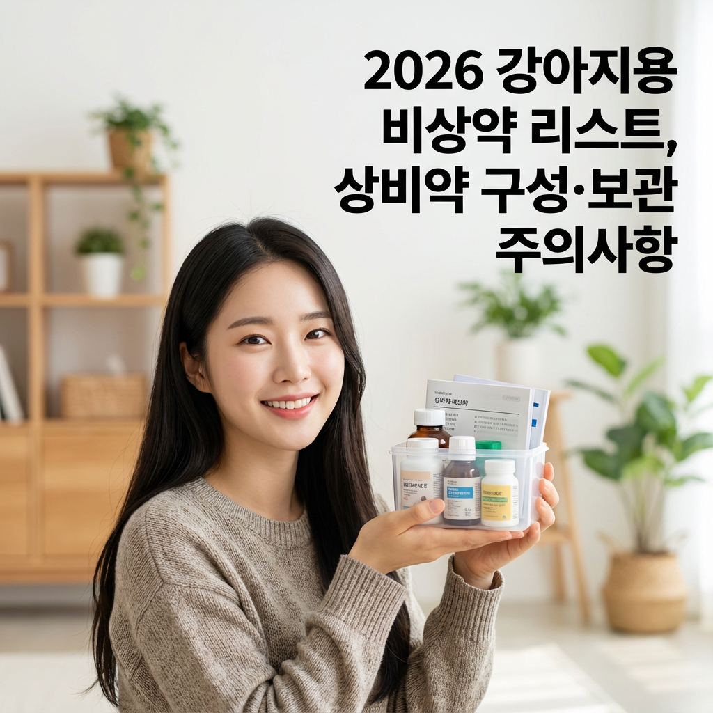 2026 강아지용 비상약 리스트 | 상비약 구성·보관 주의사항