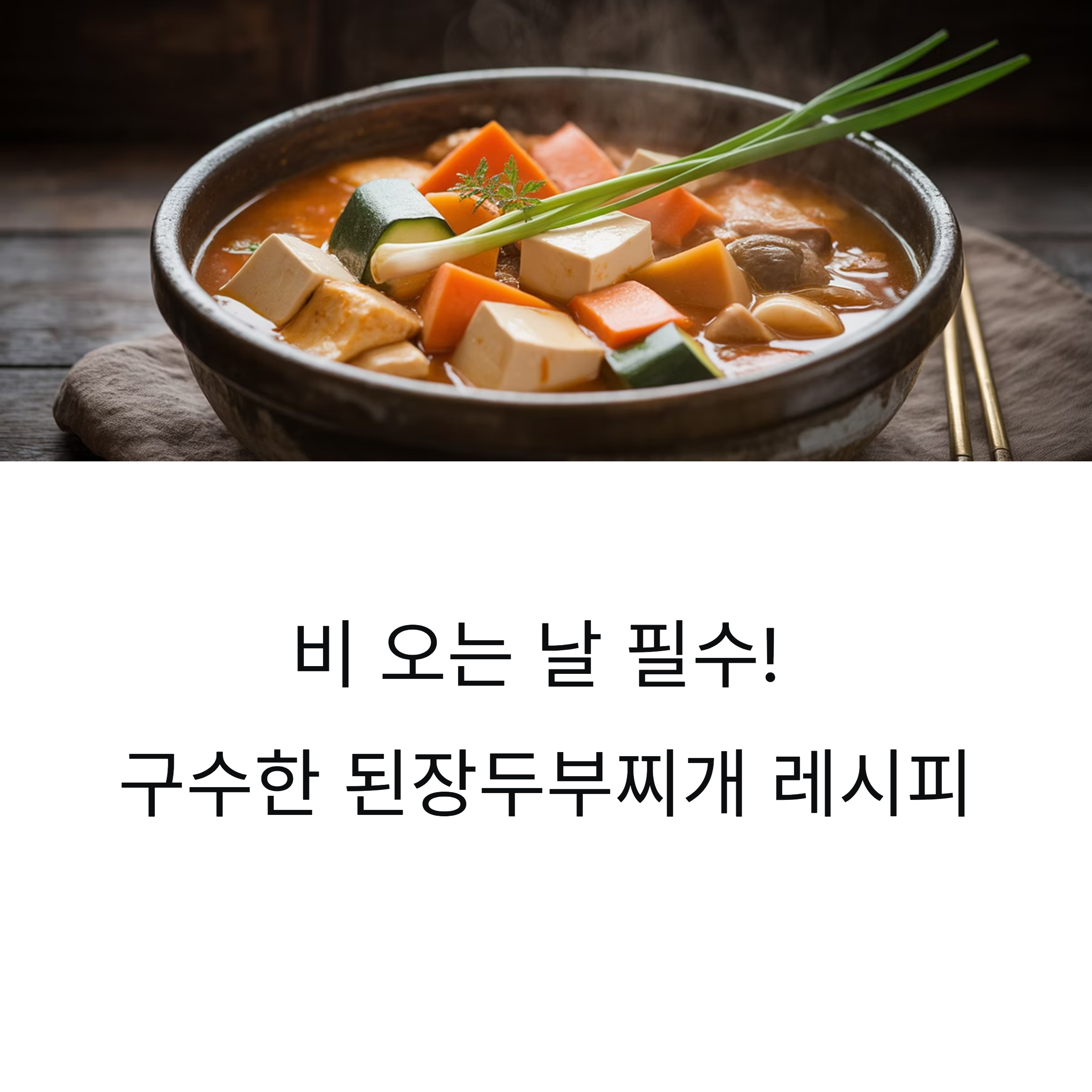 구수한 된장두부찌개, 비 오는 날 필수 메뉴