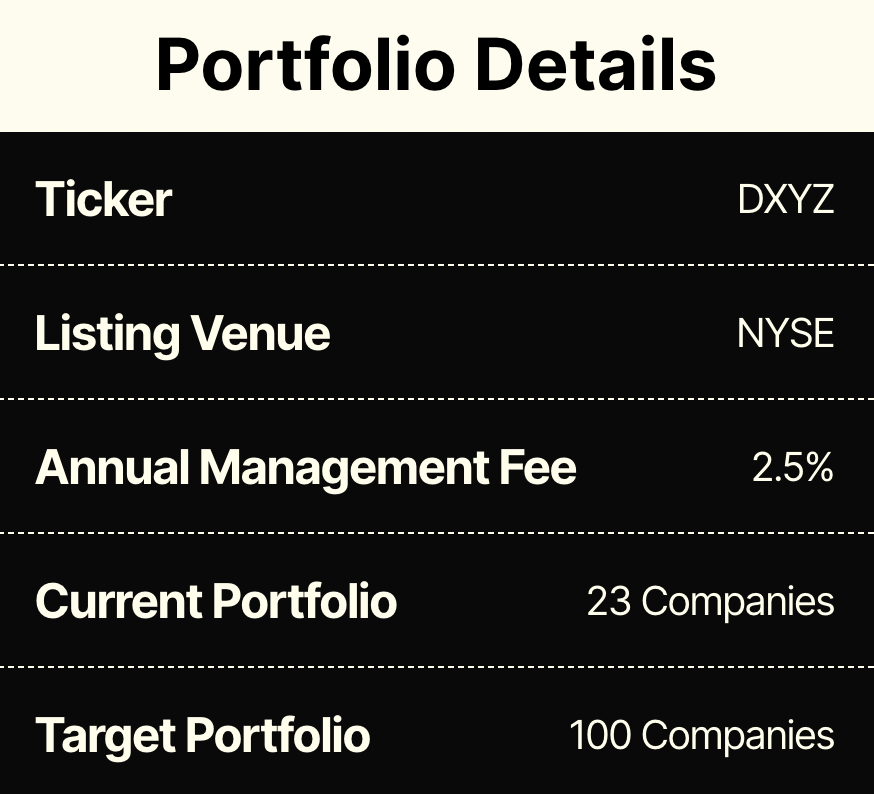 DXYZ Destiny Tech 100 스페이스엑스 OpenAI 간접투자 방법3
