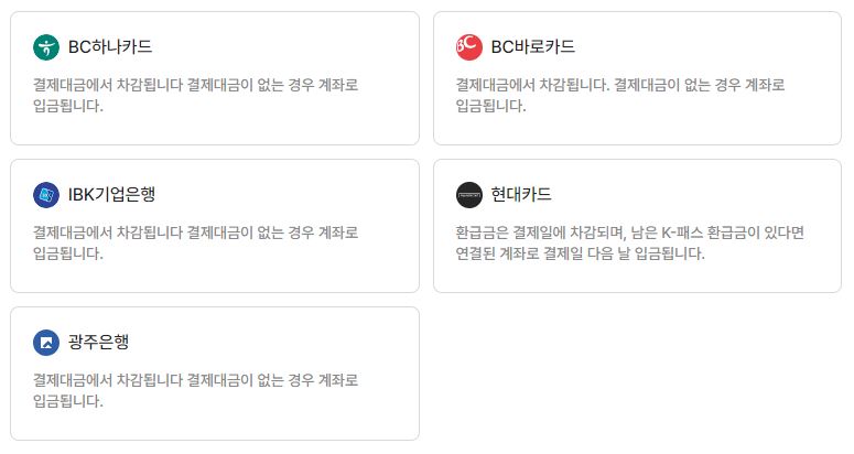 카드사별 지급일