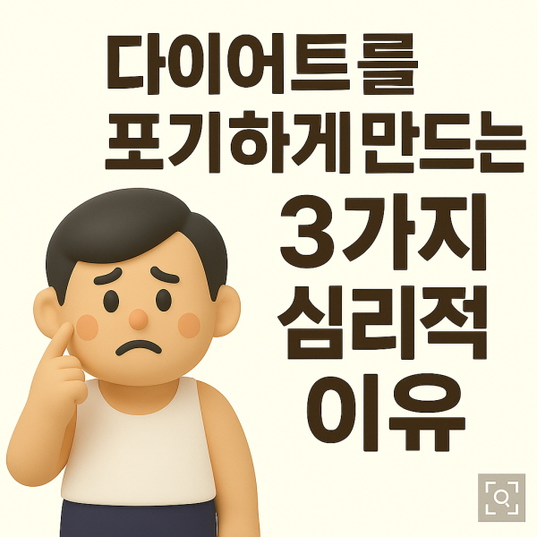 다이어트를 포기하게 만드는 3가지 심리적 이유/gpt