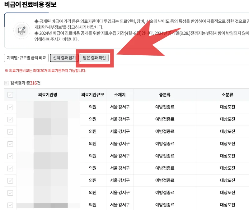 대상포진 주사가격 비교하기
