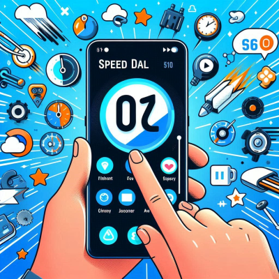 손가락 터치로 스마트폰 속도 조절 앱 조작.