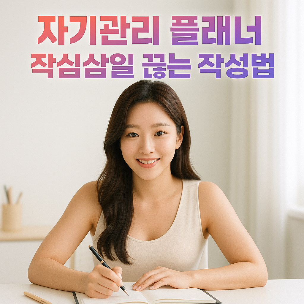 자기관리 플래너, 작심삼일 끊는 작성법